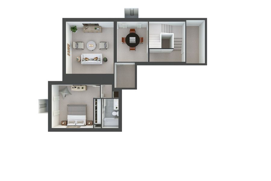 2D floor plan layout for the 3502 by Tri Pointe Homes in The Aurora Highlands, Aurora, CO (Image 4).