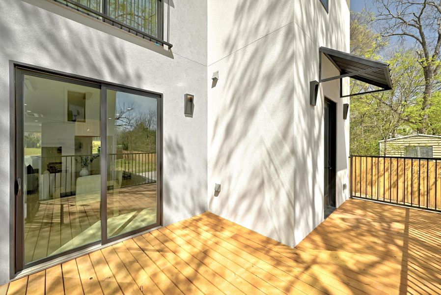 View of wooden deck