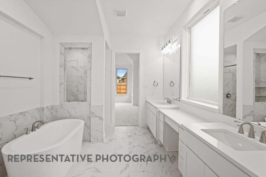 Furnished interior view inside a new home in Grange: 60ft. lots, Katy (Image 4).