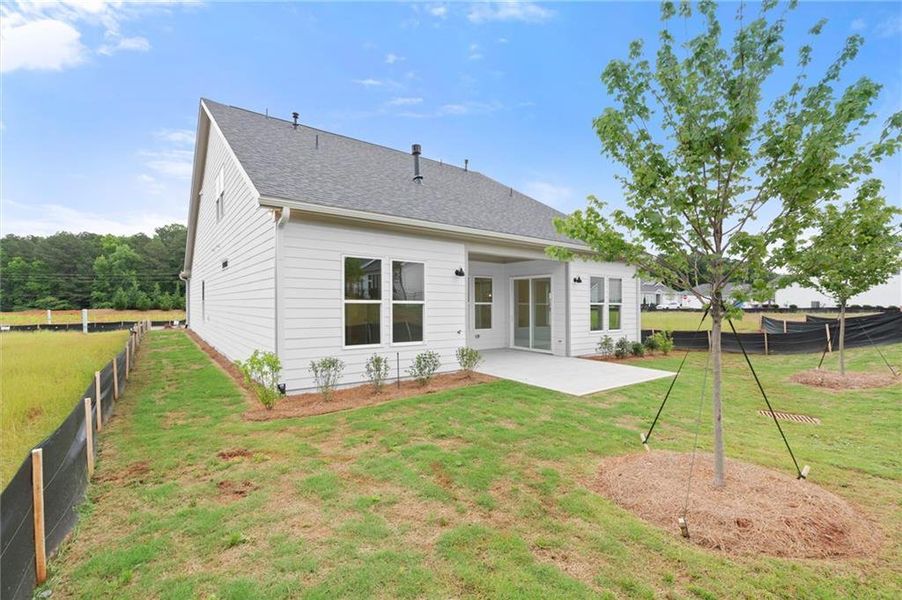Exterior details and patio area of a home in The Reserve at Bells Ferry, Kennesaw (Image 31).