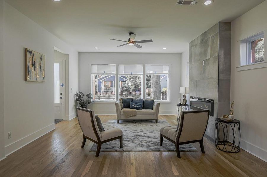 Furnished interior view inside a new home in , Atlanta (Image 32).