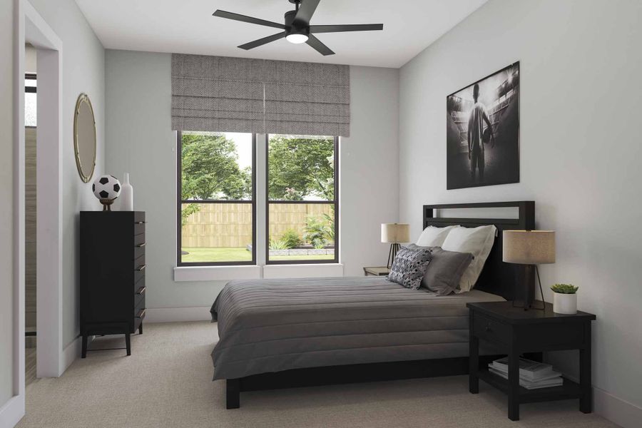 Furnished interior view inside a new home in Dunham Pointe 80′, Cypress (Image 32). Furnished interior view inside a new home in Dunham Pointe 80′, Cypress (Image 32).