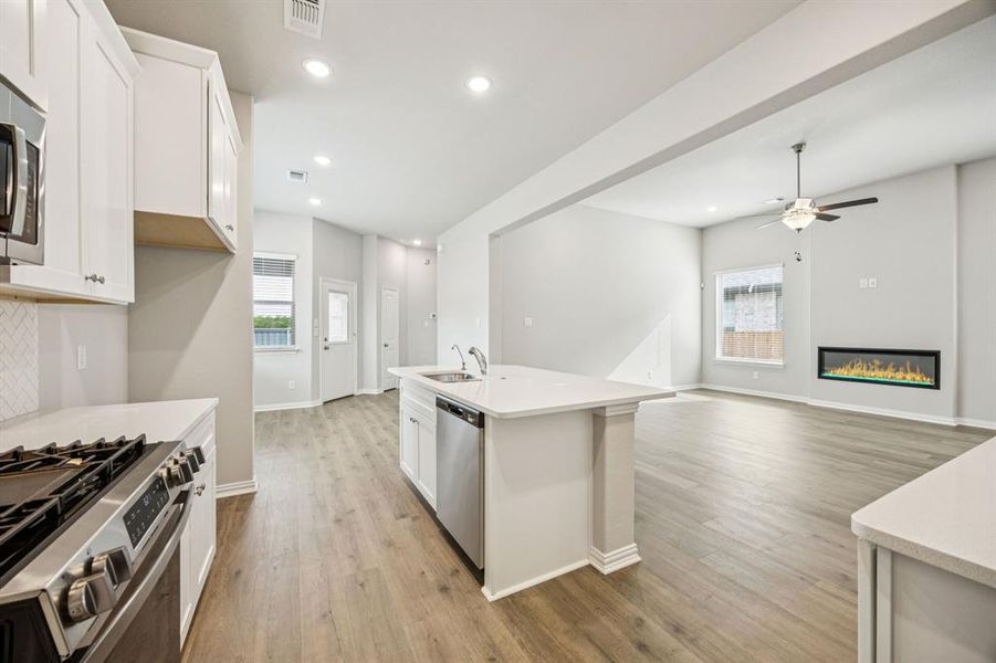 Furnished interior view inside a new home in Bel Air Village, Sherman (Image 4). Furnished interior view inside a new home in Bel Air Village, Sherman (Image 4).