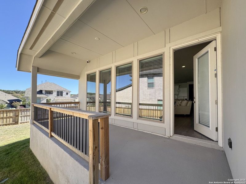 Exterior details and patio area of a home in Cibolo Canyons 50', San Antonio (Image 23). Exterior details and patio area of a home in Cibolo Canyons 50', San Antonio (Image 23).