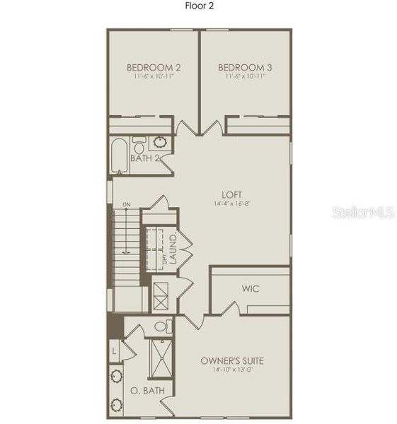 2D floor plan layout of this home in EverBe, Orlando, FL (Image 2). 2D floor plan layout of this home in EverBe, Orlando, FL (Image 2).