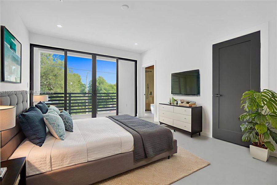 Furnished interior view inside a new home in , Miami (Image 9).