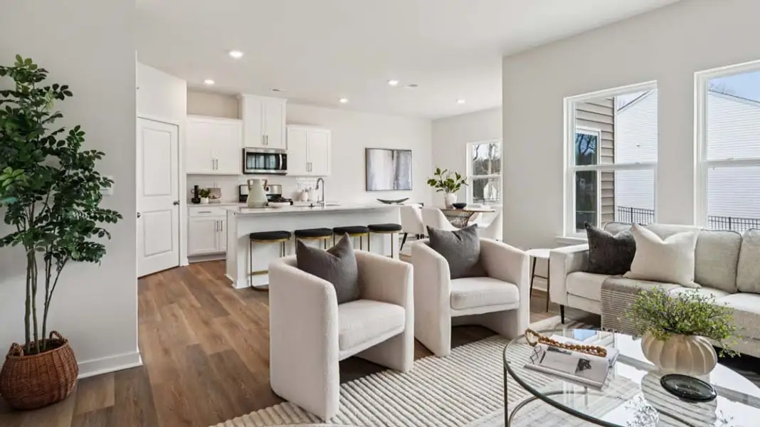 Furnished interior view inside a new home in Reedy Creek Preserve, Charlotte (Image 4).