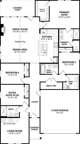 2D floor plan layout of this home in Aspire at Reunion, Newark, TX (Image 2). 2D floor plan layout of this home in Aspire at Reunion, Newark, TX (Image 2).