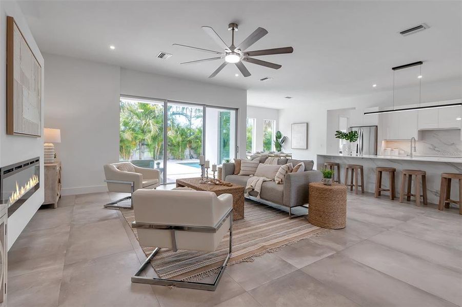 Furnished interior view inside a new home in , Sarasota (Image 26).