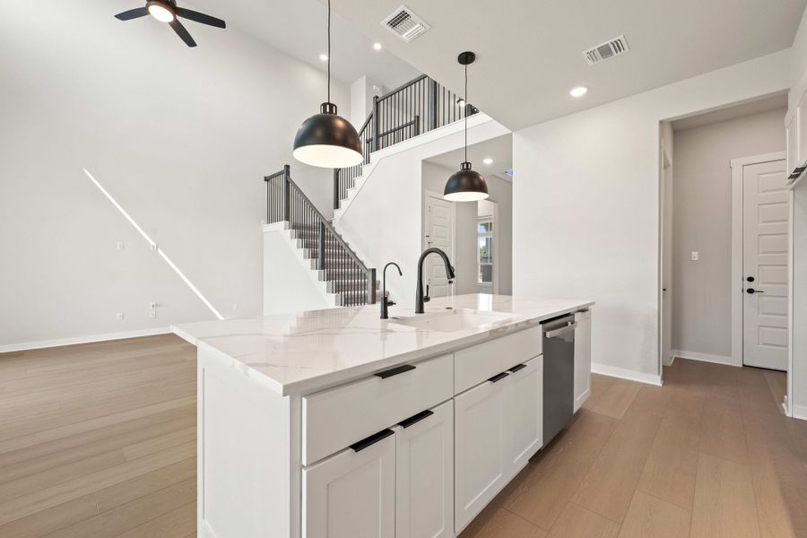 Furnished interior view inside a new home in Wolf Ranch, Georgetown (Image 15).