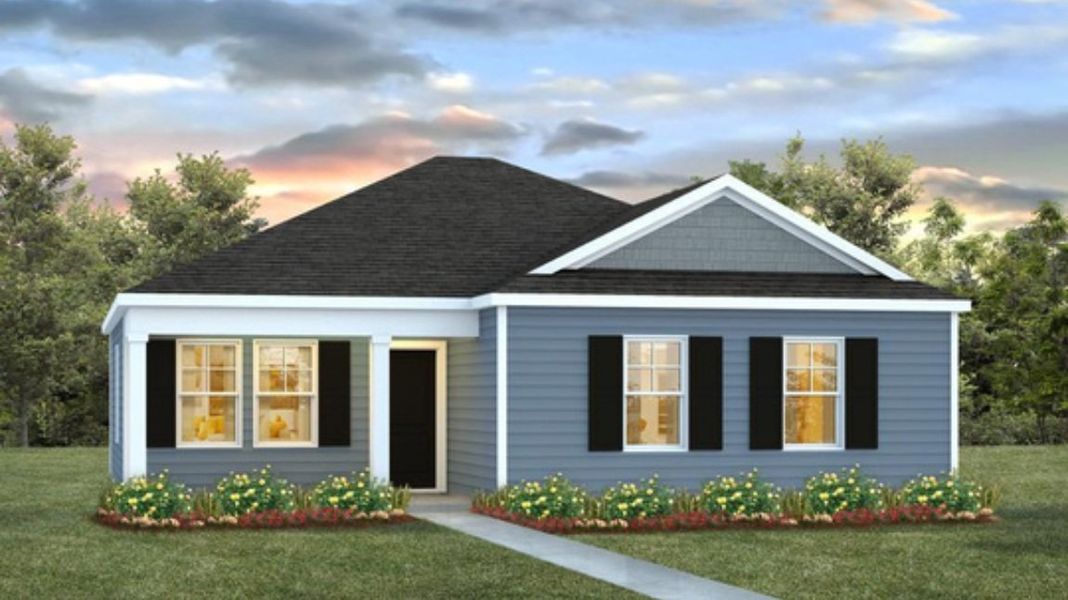 Representative exterior photo of a completed home built from the CURTIS by D.R. Horton in North Shore, Summerton, SC (Image 2).