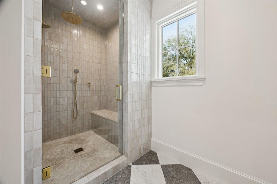 Primary shower area Primary shower area