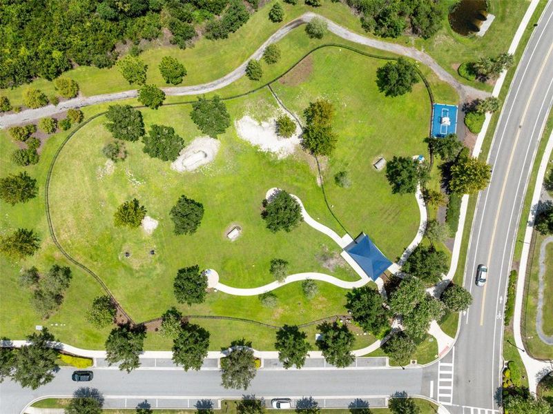 Bark Yard Dog park w/ separate spaces for large and small dogs.