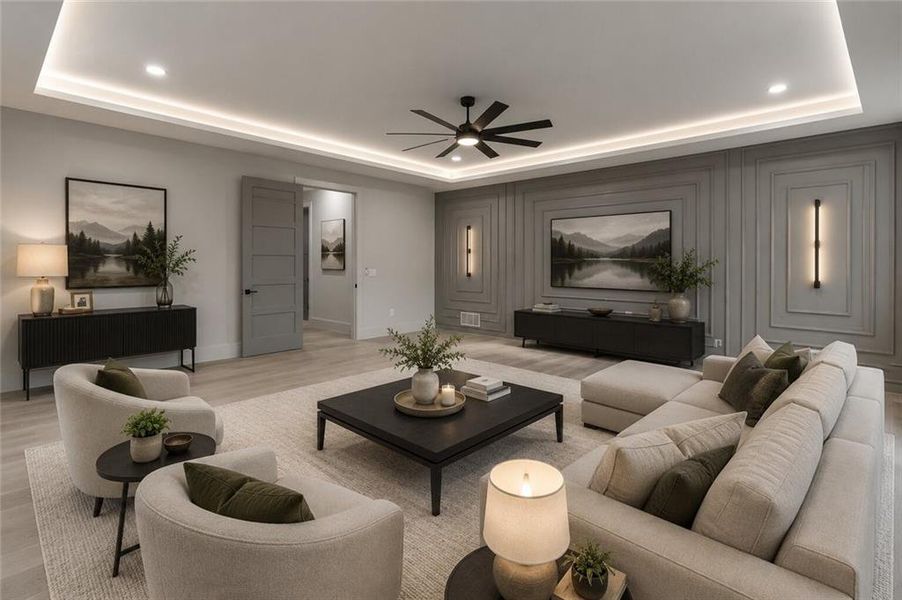 Furnished interior view inside a new home in , Buford (Image 11).