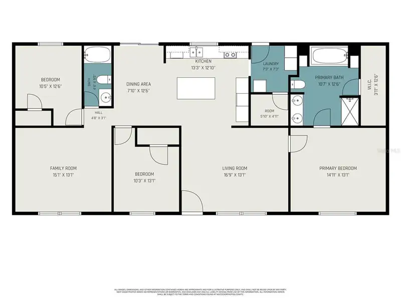 2D floor plan layout of this home in , Spring Hill, FL (Image 3). 2D floor plan layout of this home in , Spring Hill, FL (Image 3).