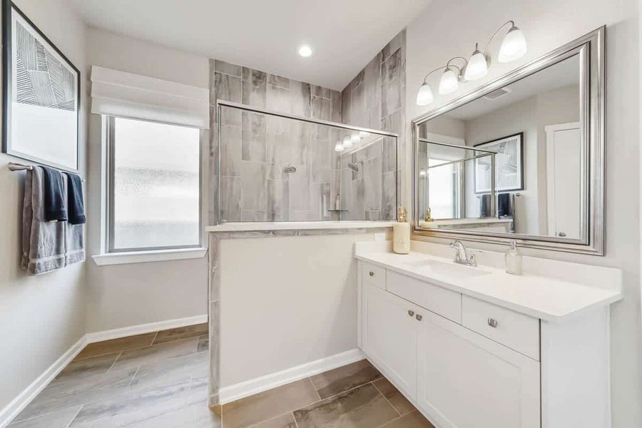 Furnished interior view inside a new home in The Trails, New Caney (Image 36).