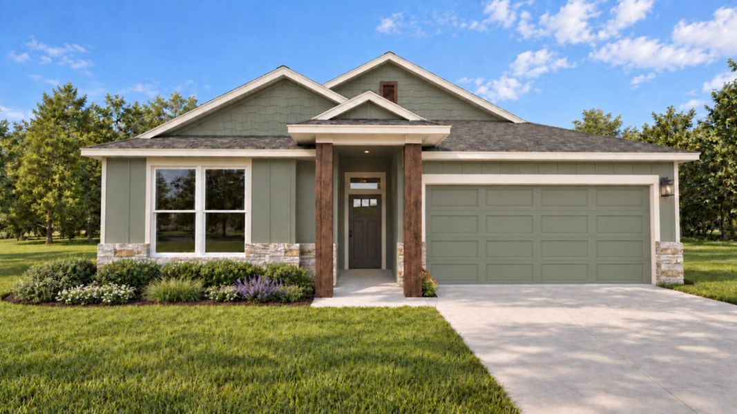 Representative exterior photo of a completed home built from the Trinity by Flintrock Builder in College Park, Troy, TX (Image 4). Representative exterior photo of a completed home built from the Trinity by Flintrock Builder in College Park, Troy, TX (Image 4).