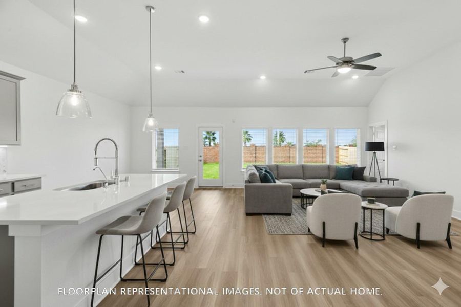 Furnished interior view inside a new home in Hallimore Ranch, Rosenberg (Image 9).