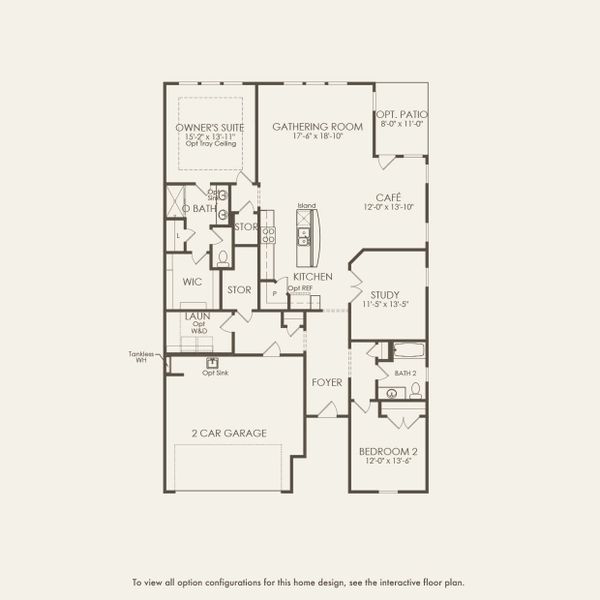 2D floor plan layout for the Bedrock by Pulte Homes in Southport Meadows, Southport, NC (Image 5).
