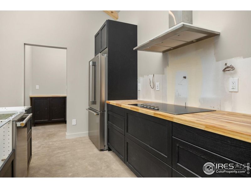 Scandinavian inspired kitchen with a walk in pantry - tons of storage, perfect for mountain living and meal prepping! Opportunity to pick your own tile! Scandinavian inspired kitchen with a walk in pantry - tons of storage, perfect for mountain living and meal prepping! Opportunity to pick your own tile!