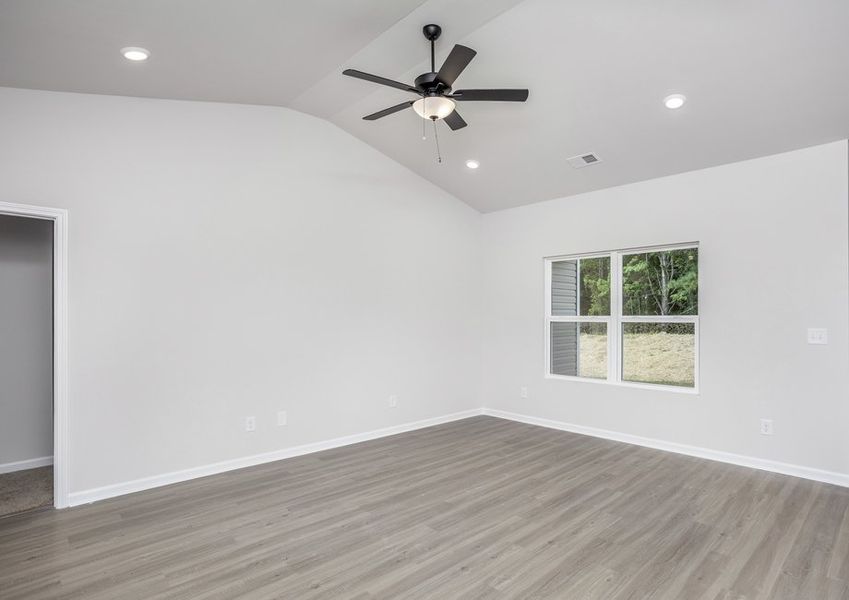 The living area has lots of space