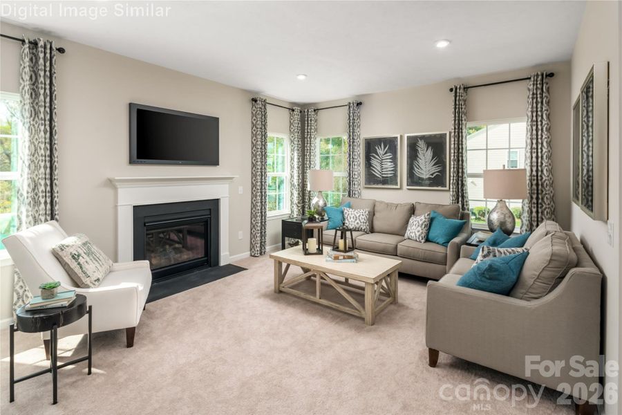 Sunshine, snuggles, and sweet get-togethers — with a fireplace option to turn up the cozy! Sunshine, snuggles, and sweet get-togethers — with a fireplace option to turn up the cozy!