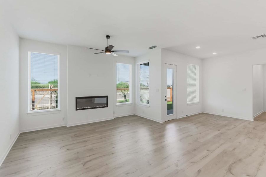 Representative unfurnished interior of a home built from the Shea by Chesmar Homes in The Crossvine, Forney (Image 6).
