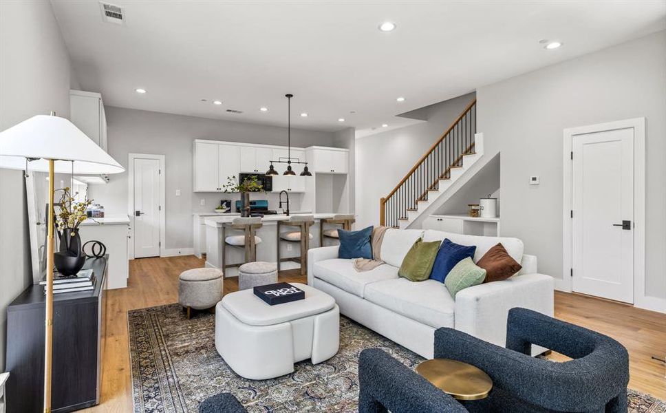 Furnished interior view inside a new home in , Dallas (Image 19).