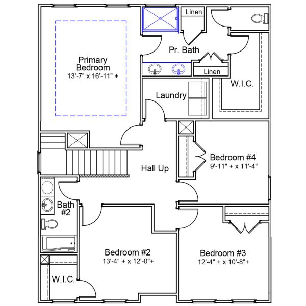 2D floor plan layout of this home in Jordan Grove, Conway, SC (Image 3).