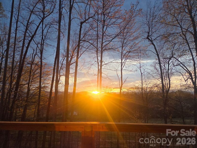 Western views capture the sunset over the long range mountain views