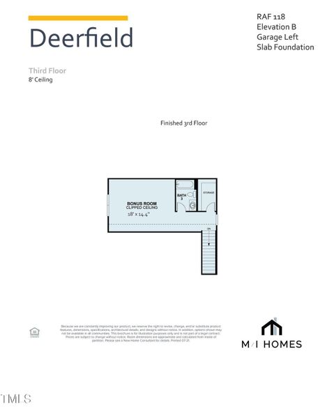 RAF 118 - Deerfield B 3 Story - Slab Con