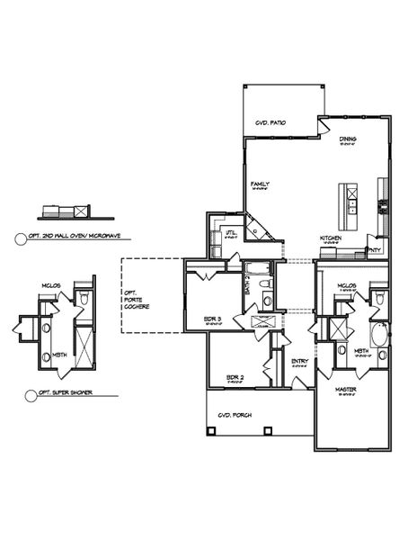 2D floor plan layout of this home in Heritage Towne, Midlothian, TX (Image 5). 2D floor plan layout of this home in Heritage Towne, Midlothian, TX (Image 5).