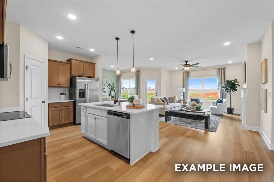 Furnished interior view inside a new home in Mercer Meadows, Royse City (Image 22).