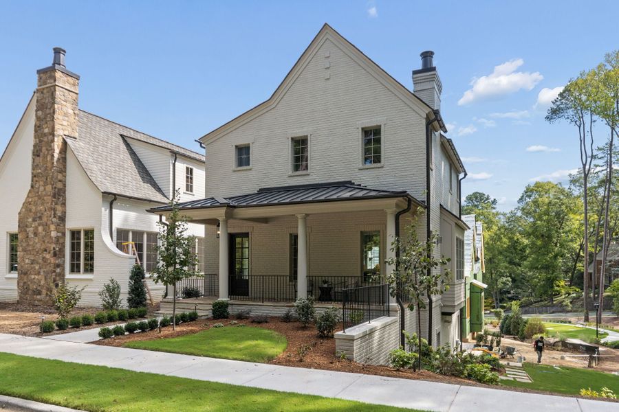 Front exterior of a new home in Pinecrest, Durham, NC, highlighting curb appeal (Image 2).