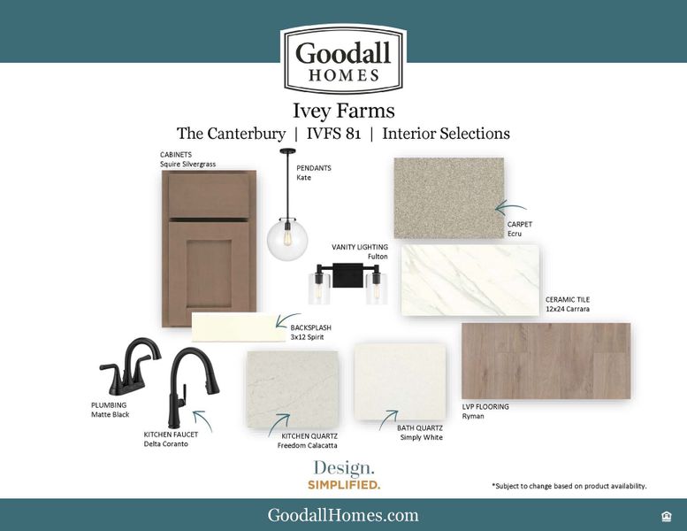Sample of building materials used in homes in Ivey Farms - The Vintage Collection, Farragut (Image 4).