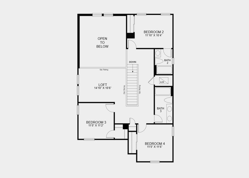 2D floor plan layout for the Santa Rosa by Taylor Morrison in Westview Community Group Page, Kissimmee, FL (Image 4).