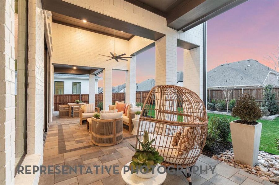 Exterior details and patio area of a home in Star Trail, Prosper (Image 20).