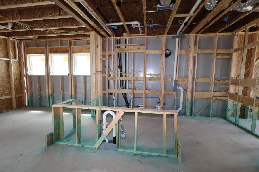 In-progress construction of a new home in Bridgeland Central: Emerald Heights - Cottages Row Collection, Cypress, TX (Image 7).