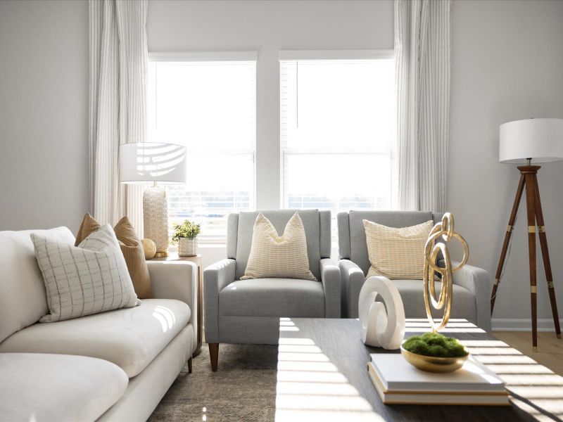 Furnished interior view inside a new home in Pleasant Brook, Piedmont (Image 11). Furnished interior view inside a new home in Pleasant Brook, Piedmont (Image 11).