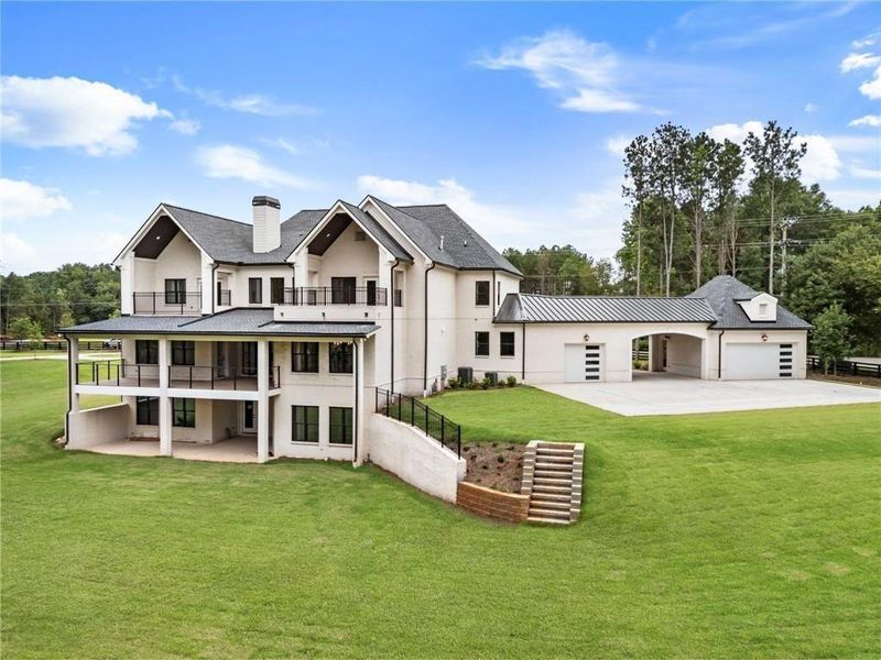 Front exterior of a new home in , Milton, GA, highlighting curb appeal (Image 24). Front exterior of a new home in , Milton, GA, highlighting curb appeal (Image 24).