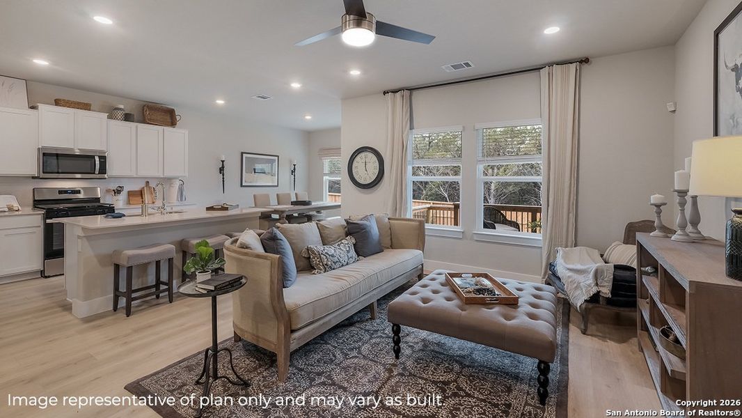 Furnished interior view inside a new home in Brookstone Creek, San Antonio (Image 3).