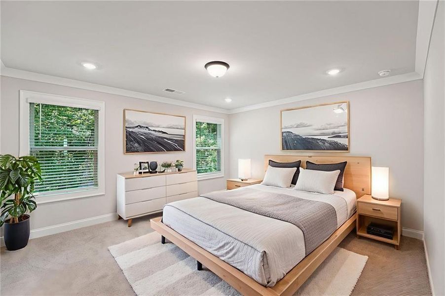 Furnished interior view inside a new home in Hemingway - Reserve Series, Cumming (Image 14). Furnished interior view inside a new home in Hemingway - Reserve Series, Cumming (Image 14).