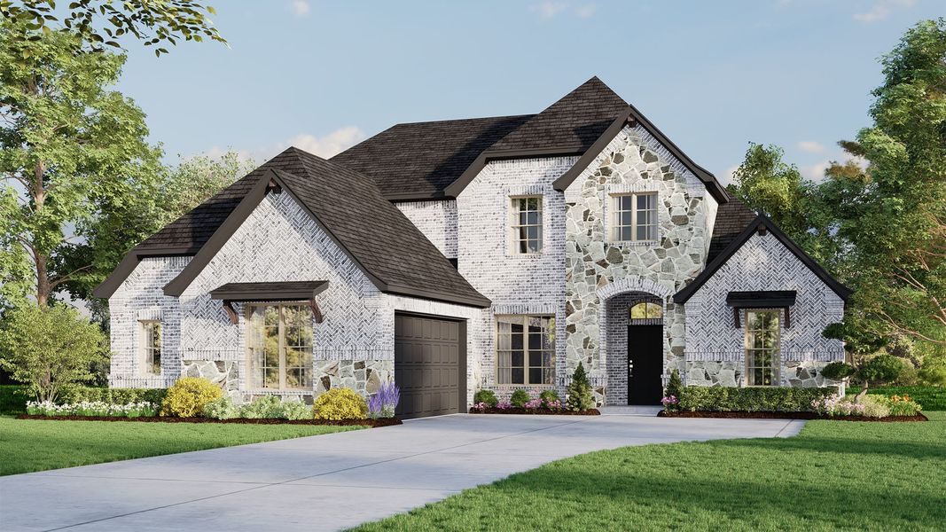 Elevation C with Stone | Concept 2972 at Myrtle Creek in Waxahachie, TX by Landsea Homes Elevation C with Stone | Concept 2972 at Myrtle Creek in Waxahachie, TX by Landsea Homes