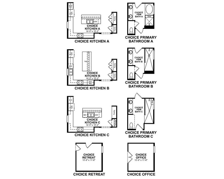 2D floor plan layout for the Driftwood by Beazer Homes in Gatherings® at GreenHouse, Marietta, GA (Image 4).