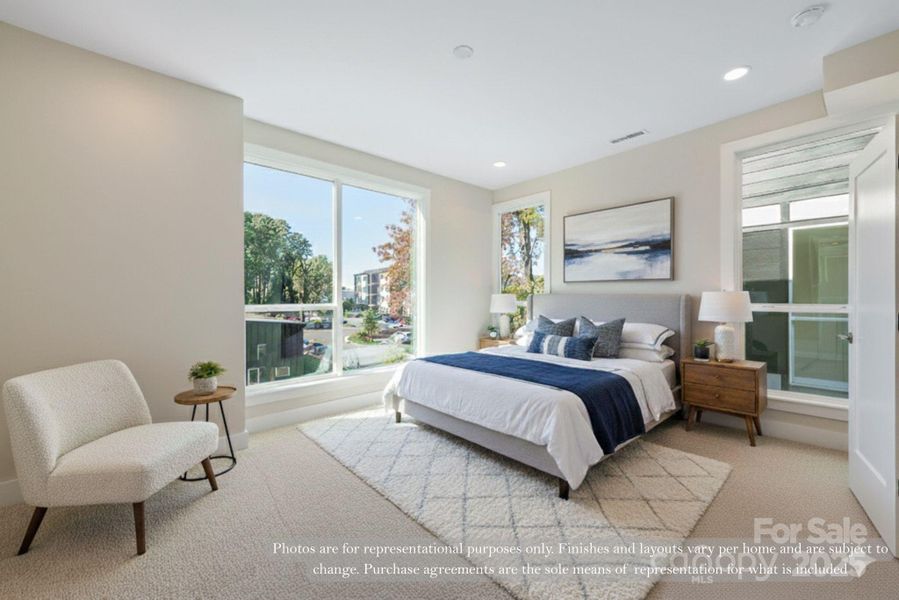 Furnished interior view inside a new home in , Charlotte (Image 15).