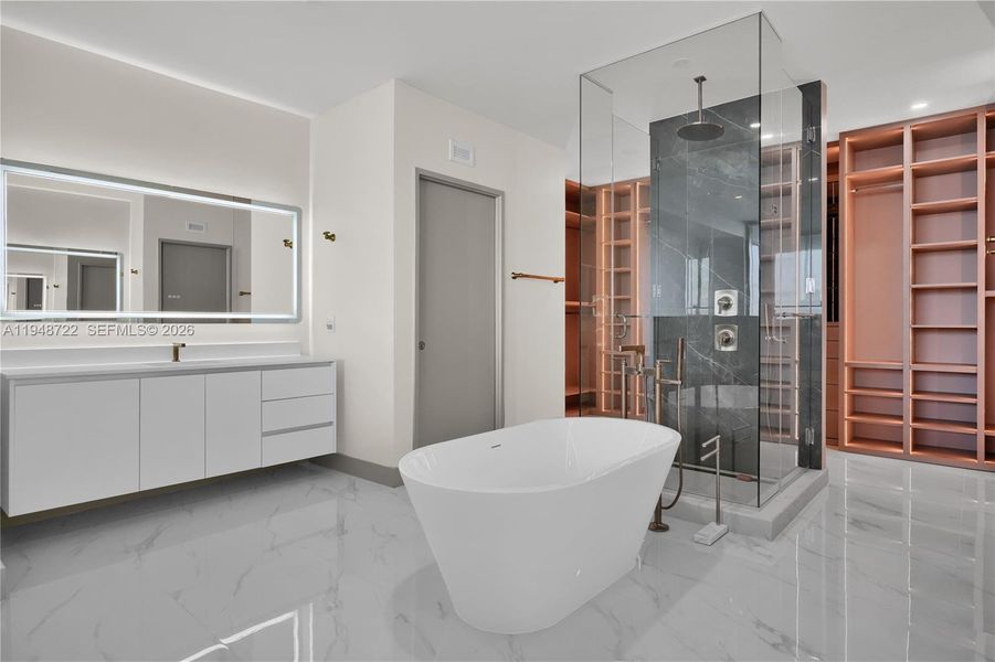 Furnished interior view inside a new home in , Miami (Image 18).