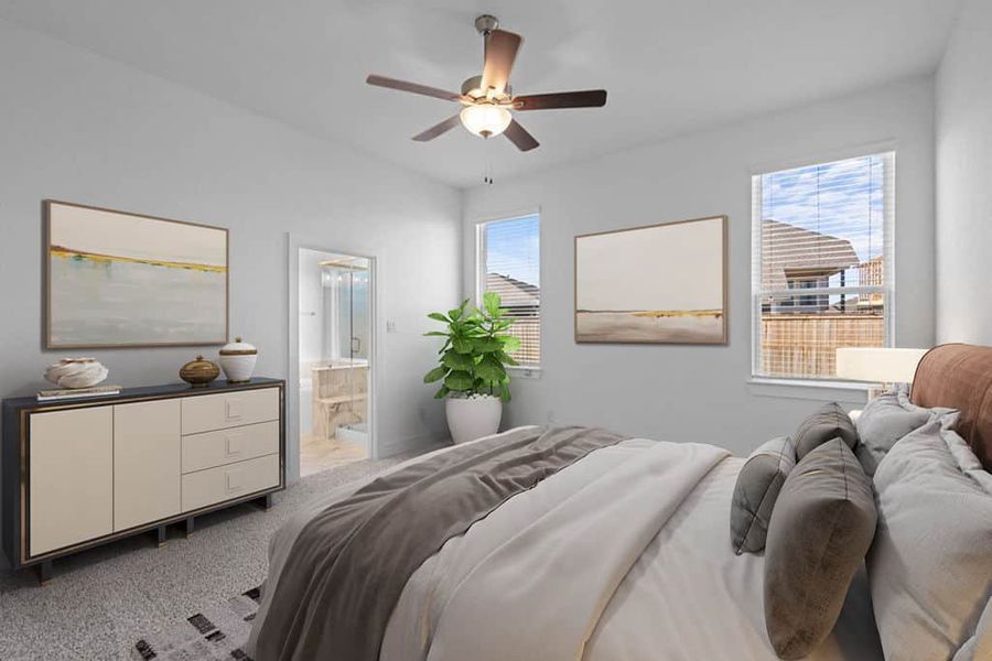 Furnished interior view inside a new home in Bridgeland, Cypress (Image 7).