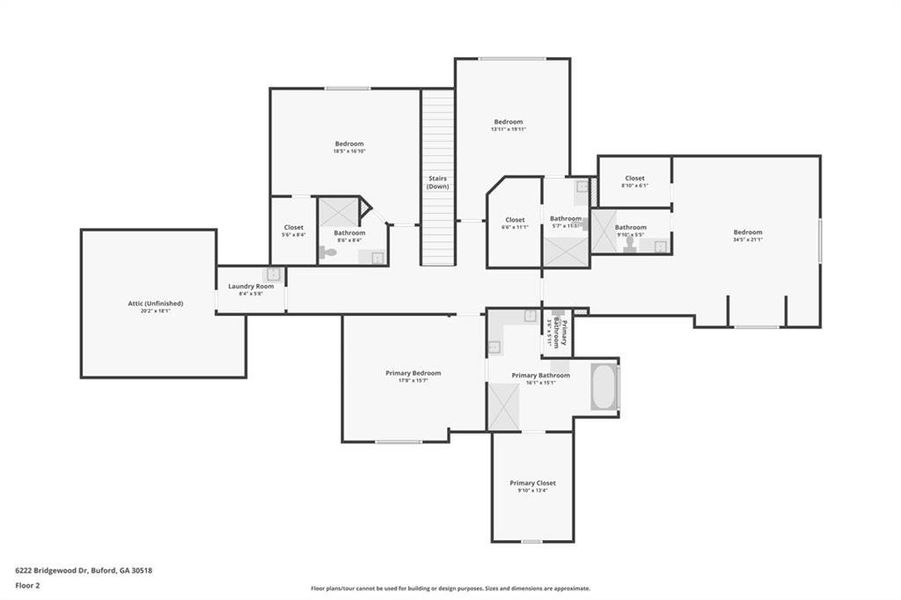 2D floor plan layout of this home in , Buford, GA (Image 6). 2D floor plan layout of this home in , Buford, GA (Image 6).