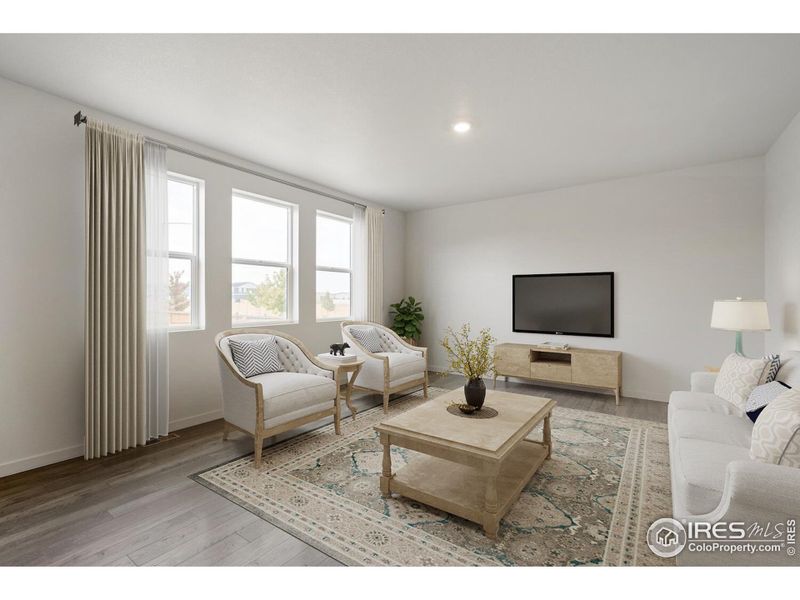 Furnished interior view inside a new home in Silver Peaks, Lochbuie (Image 4).
