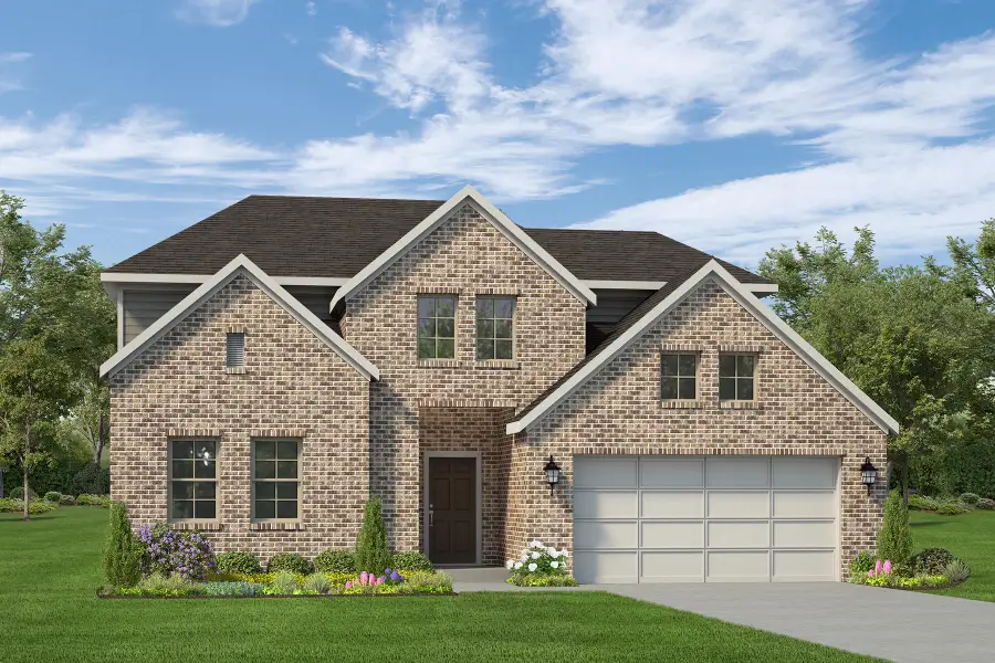 Front exterior of a home in the Sundance Cove - Paintbrush Collection community, located in Crosby, TX (Image 2).